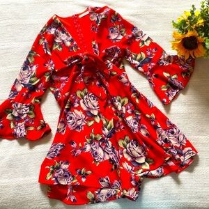 ON THE ROAD RED ROMPER | SZ L